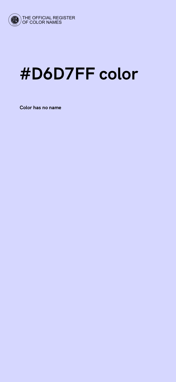 #D6D7FF color image