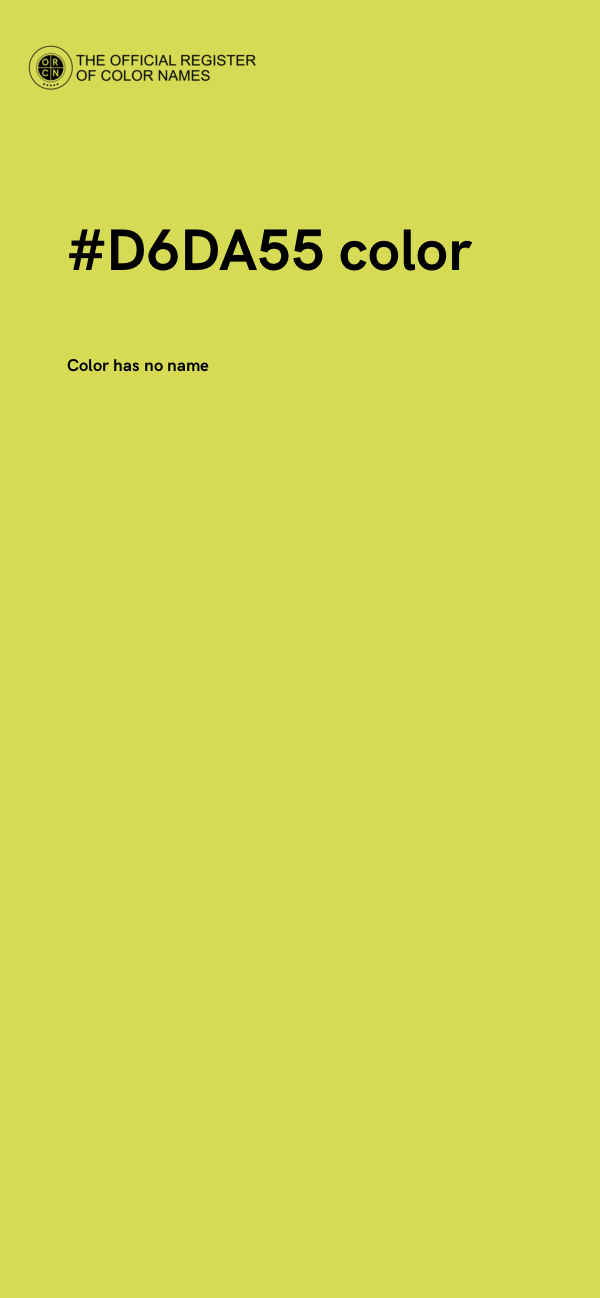 #D6DA55 color image