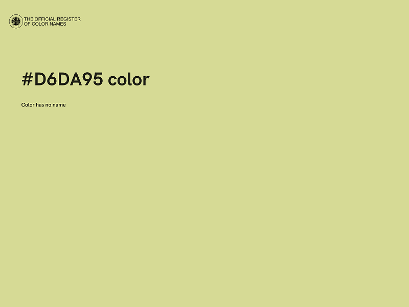 #D6DA95 color image