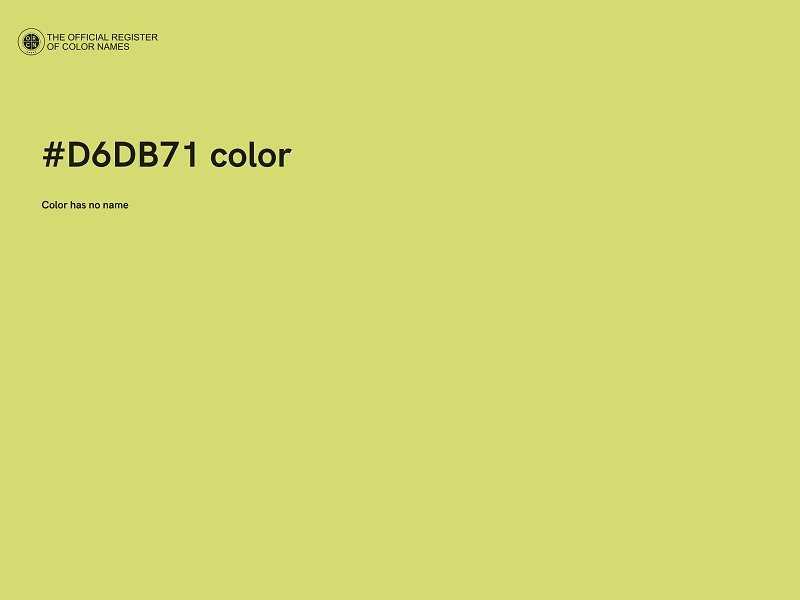 #D6DB71 color image