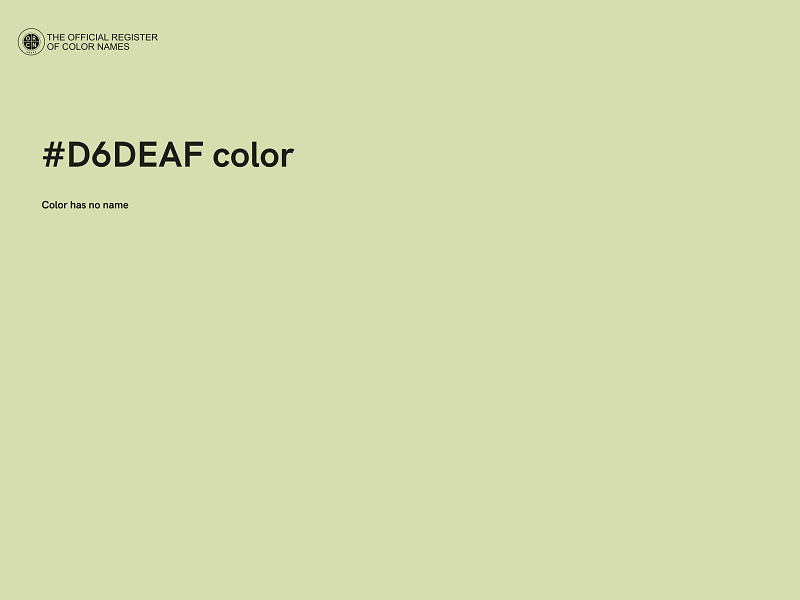 #D6DEAF color image