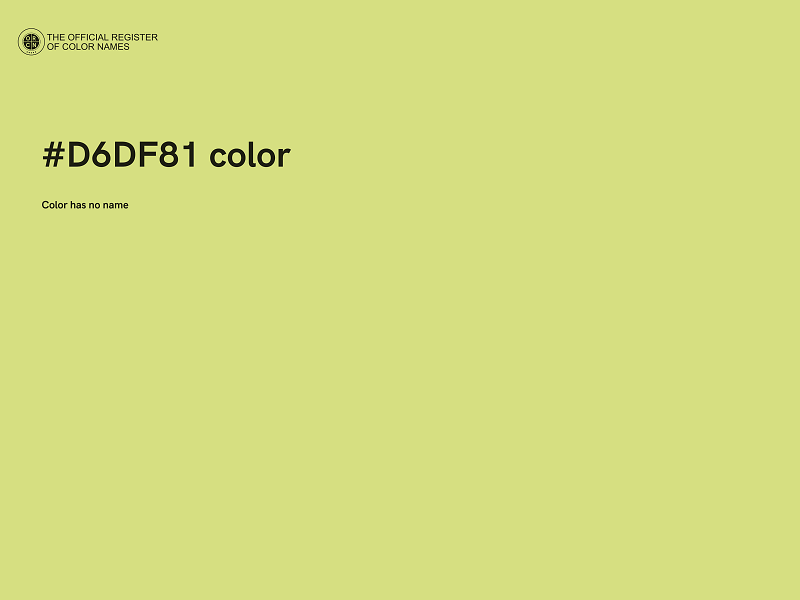 #D6DF81 color image