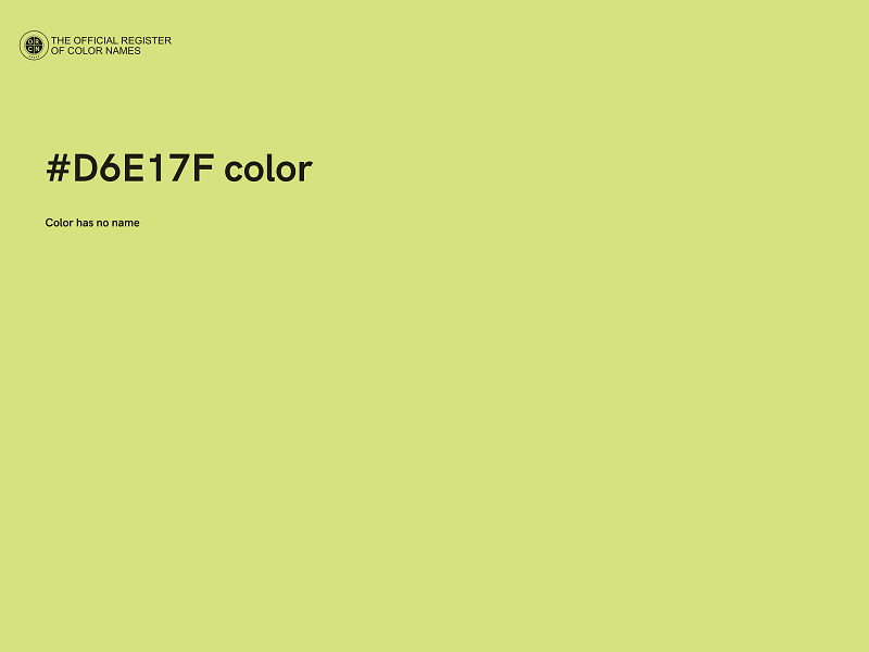 #D6E17F color image