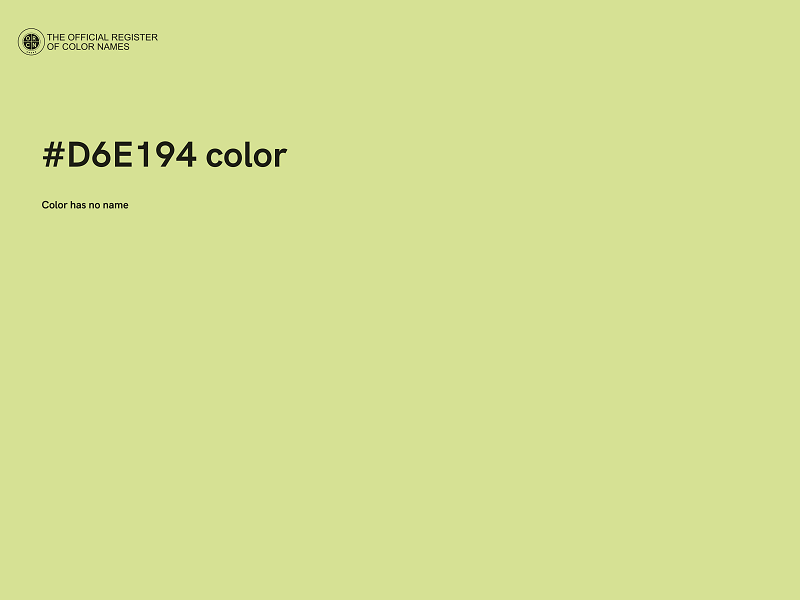 #D6E194 color image