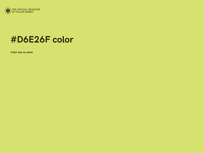 #D6E26F color image