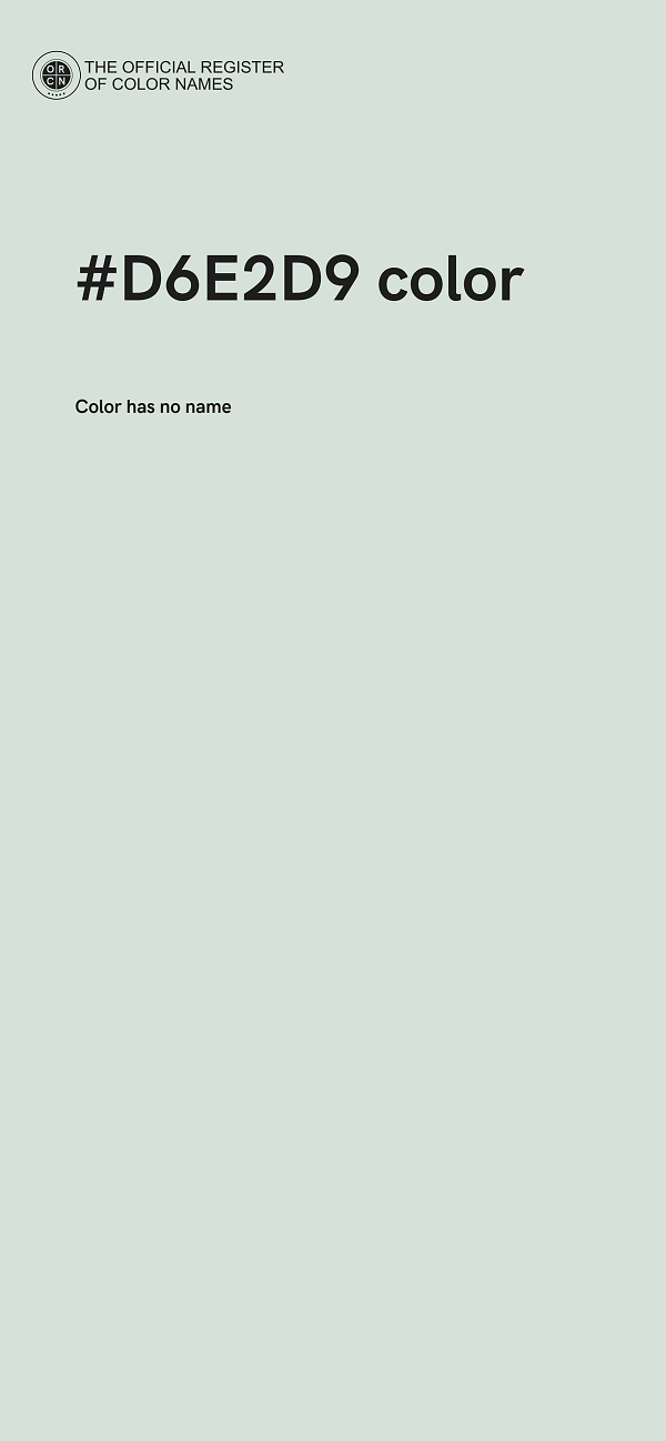 #D6E2D9 color image