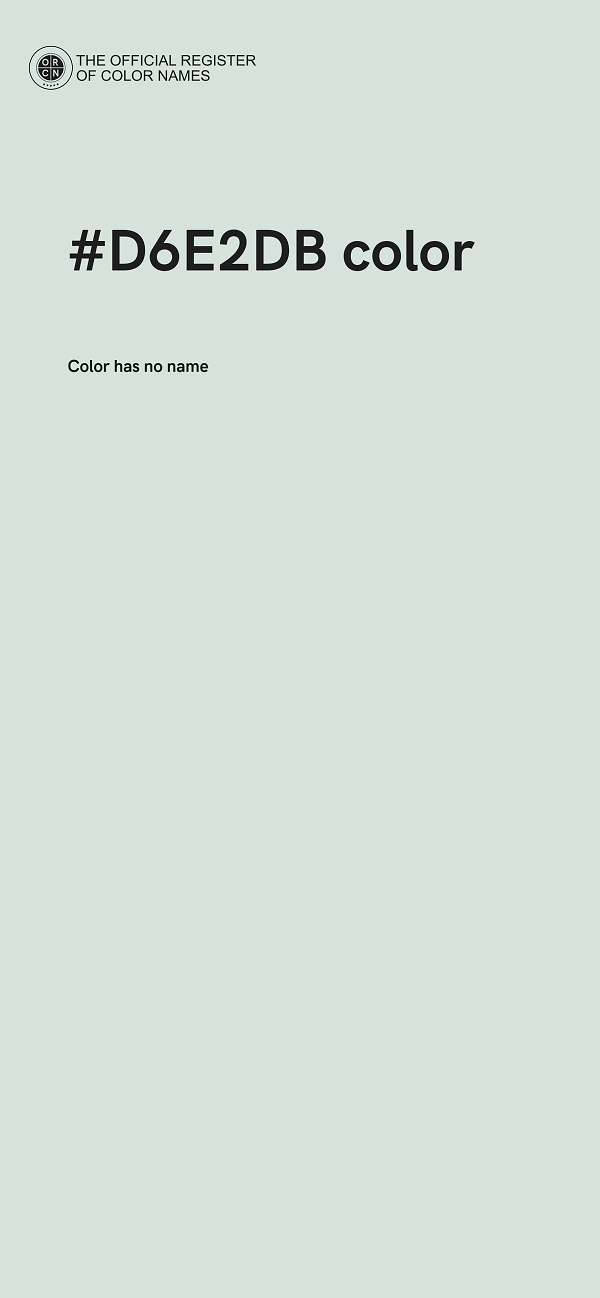 #D6E2DB color image