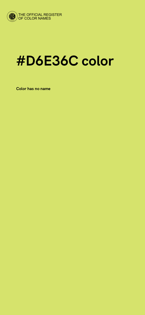 #D6E36C color image