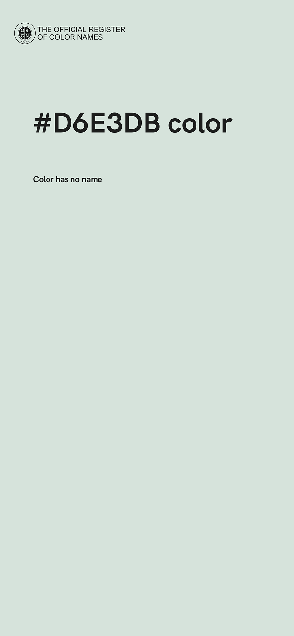 #D6E3DB color image