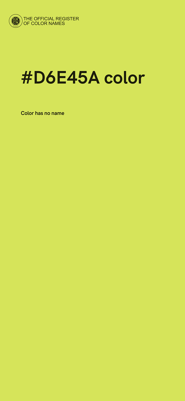 #D6E45A color image