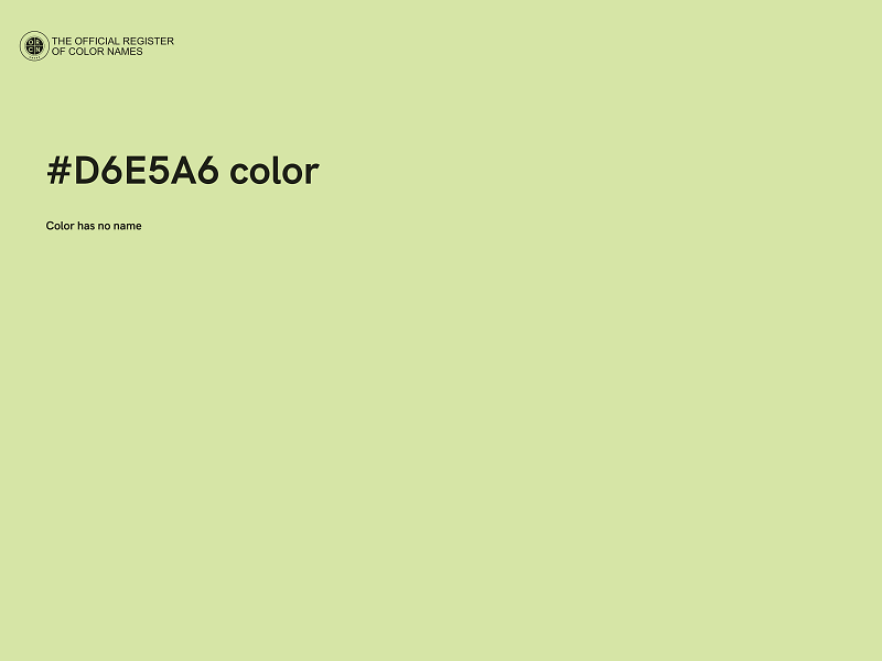 #D6E5A6 color image