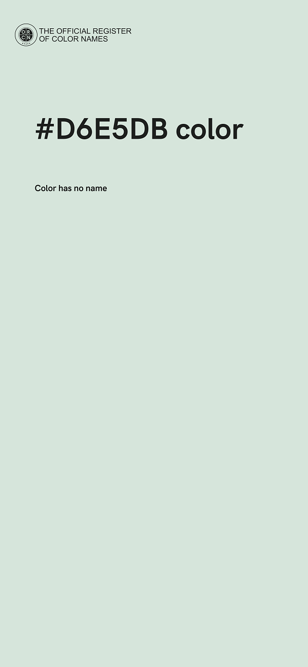 #D6E5DB color image