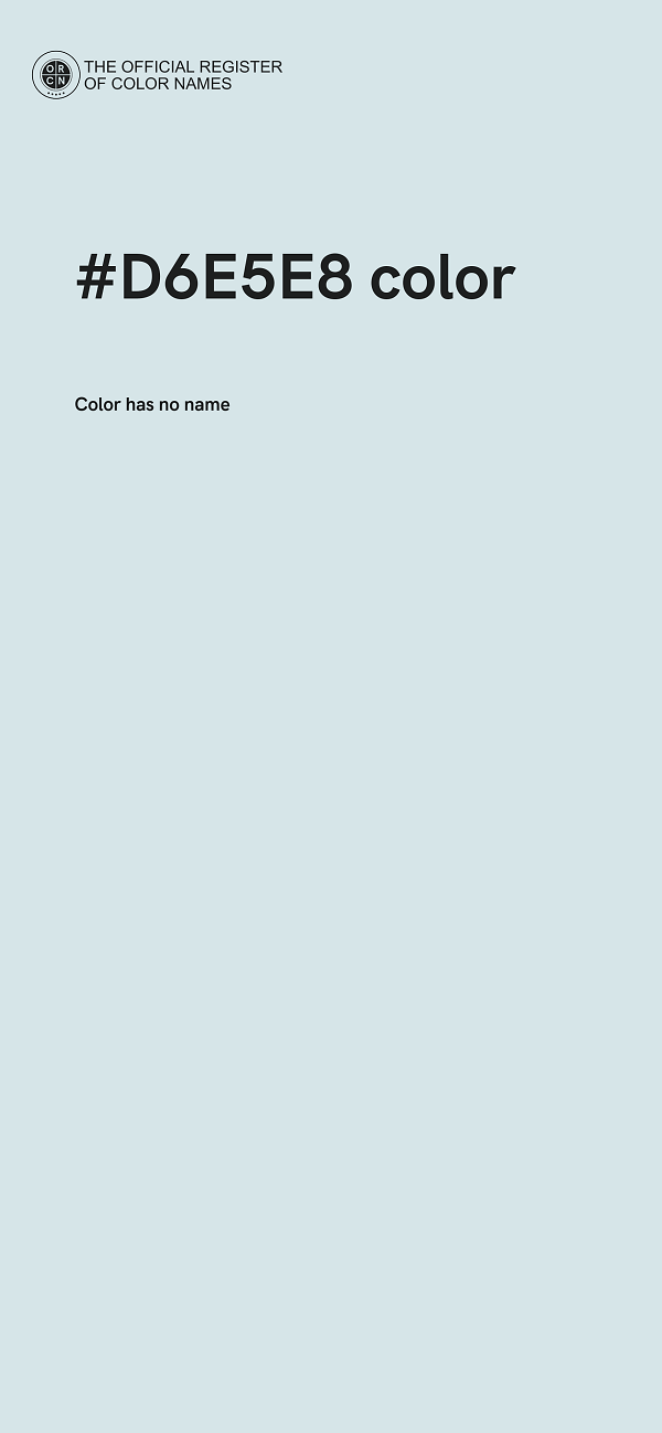 #D6E5E8 color image