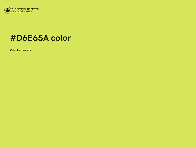 #D6E65A color image