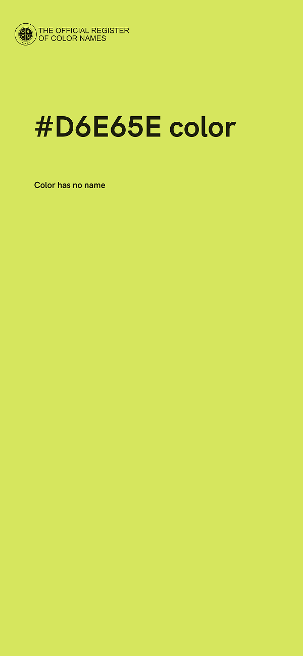 #D6E65E color image
