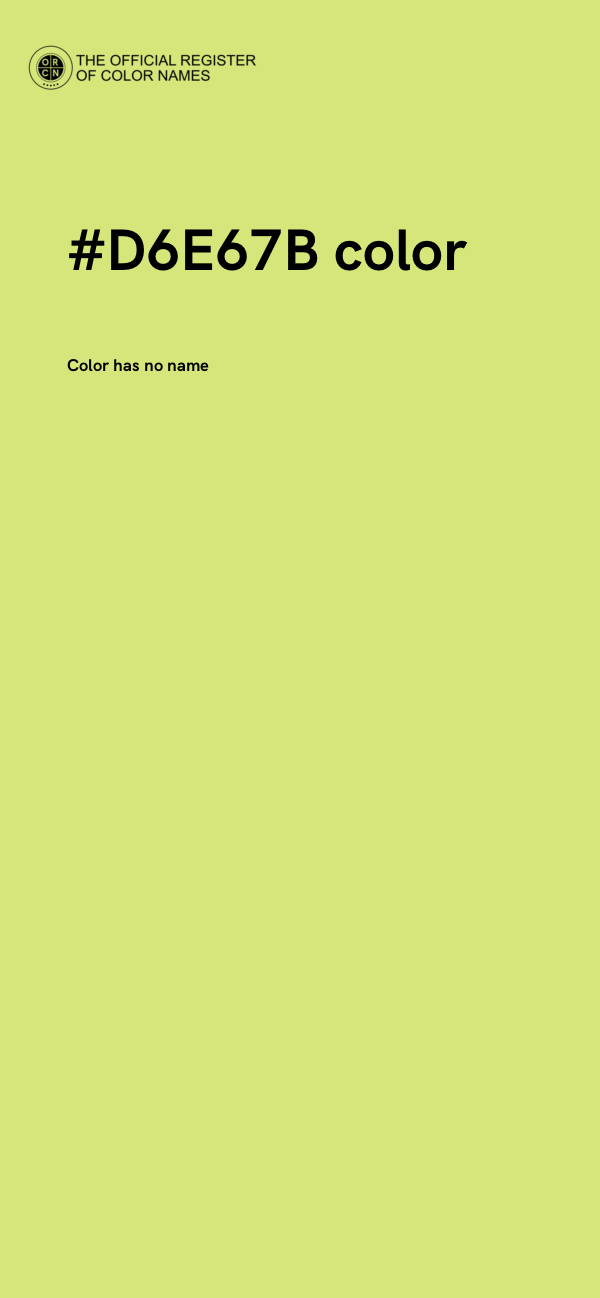 #D6E67B color image