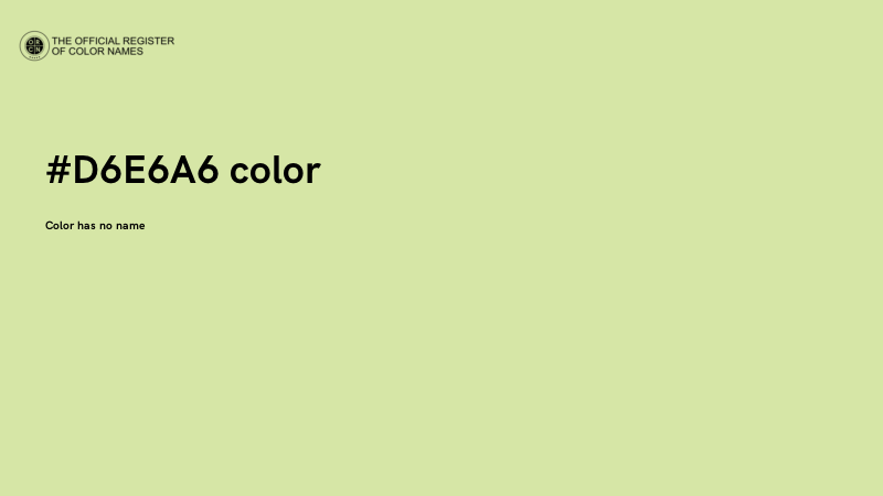 #D6E6A6 color image