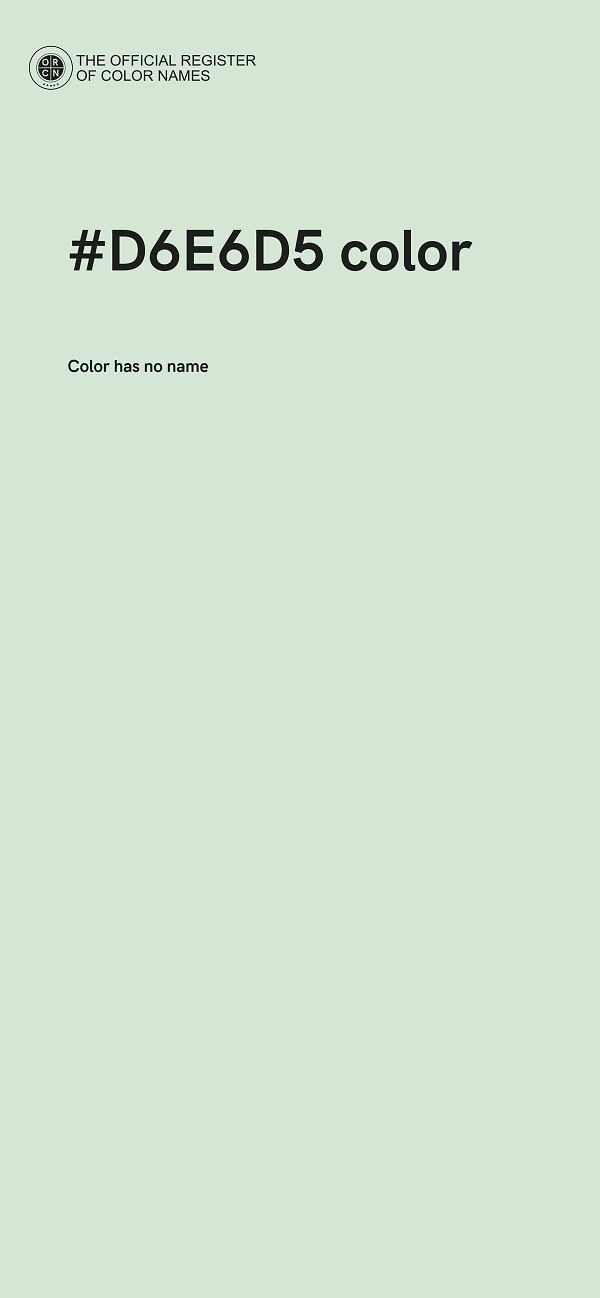 #D6E6D5 color image