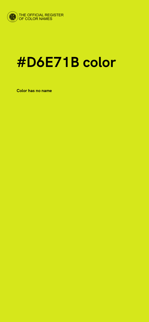 #D6E71B color image