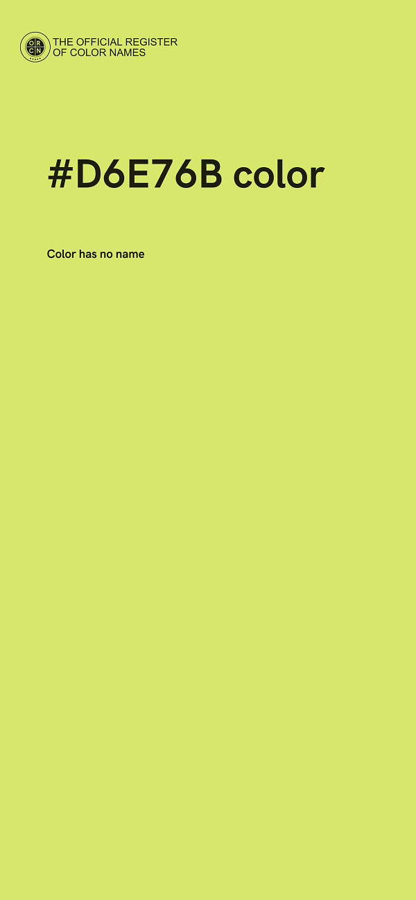 #D6E76B color image