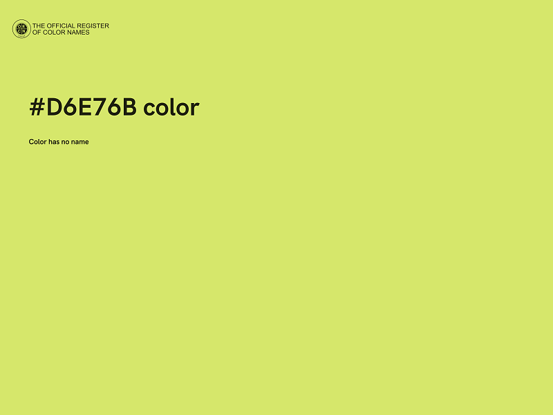 #D6E76B color image