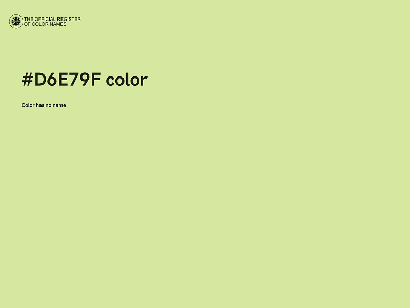 #D6E79F color image