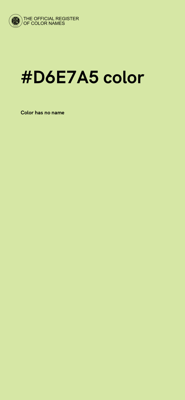#D6E7A5 color image