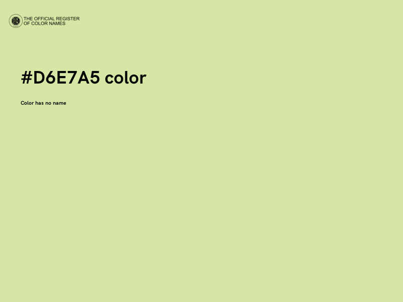 #D6E7A5 color image
