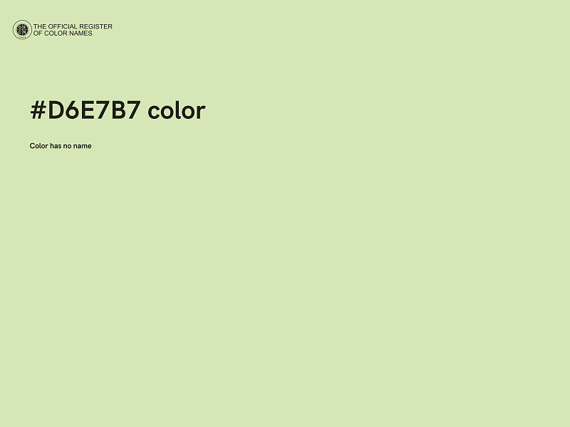 #D6E7B7 color image
