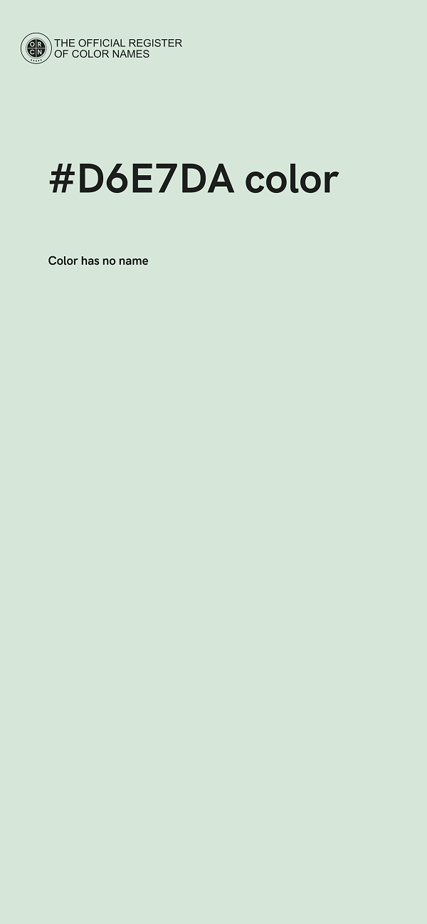 #D6E7DA color image