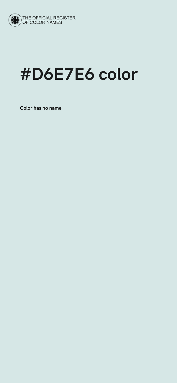 #D6E7E6 color image
