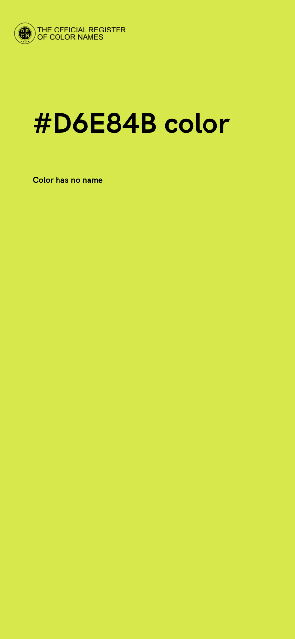 #D6E84B color image