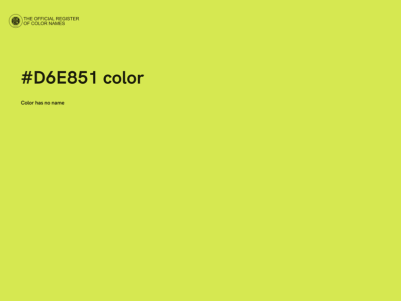 #D6E851 color image