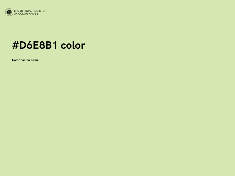 #D6E8B1 color image