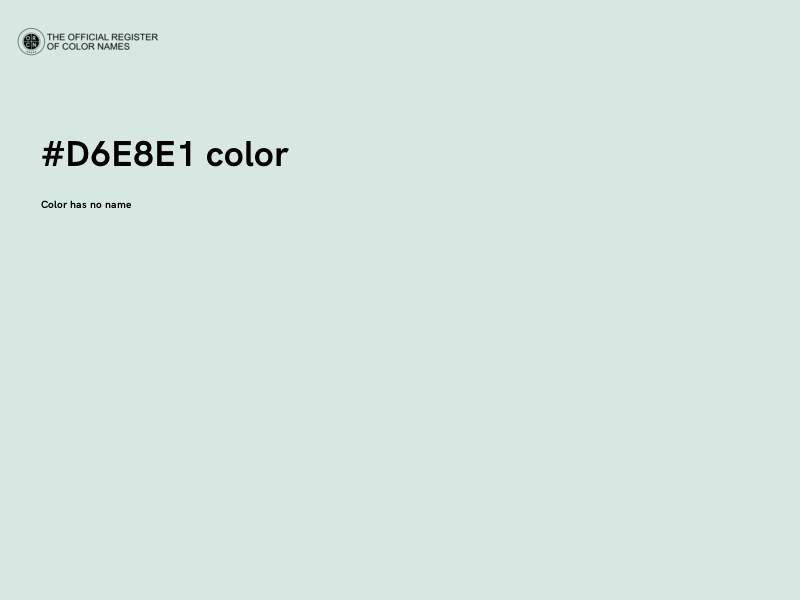 #D6E8E1 color image