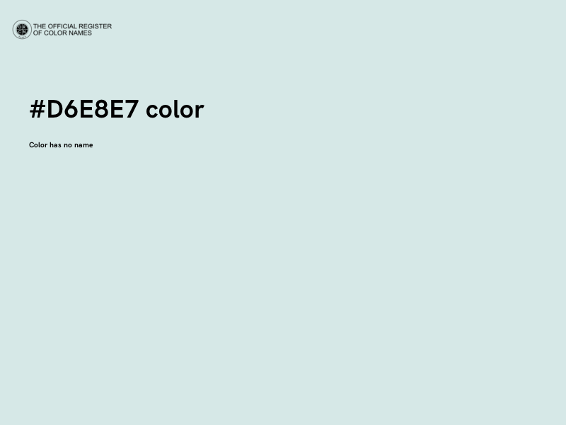 #D6E8E7 color image