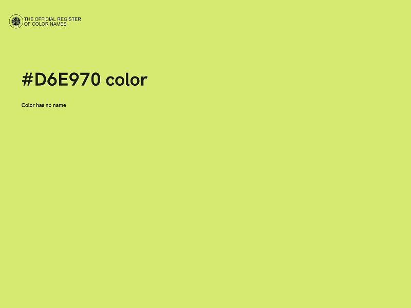 #D6E970 color image