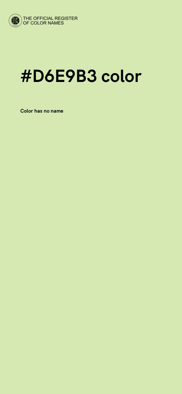 #D6E9B3 color image