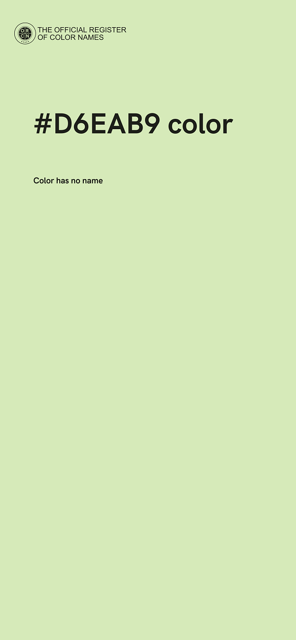#D6EAB9 color image