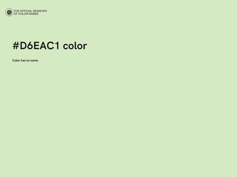 #D6EAC1 color image