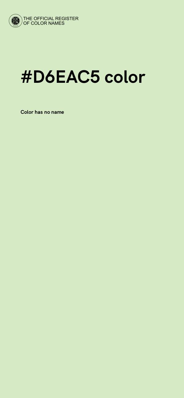 #D6EAC5 color image