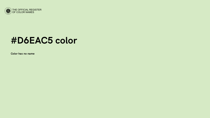 #D6EAC5 color image