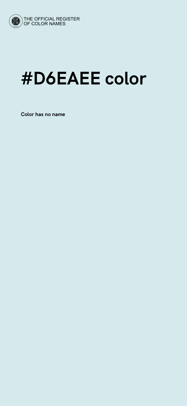 #D6EAEE color image