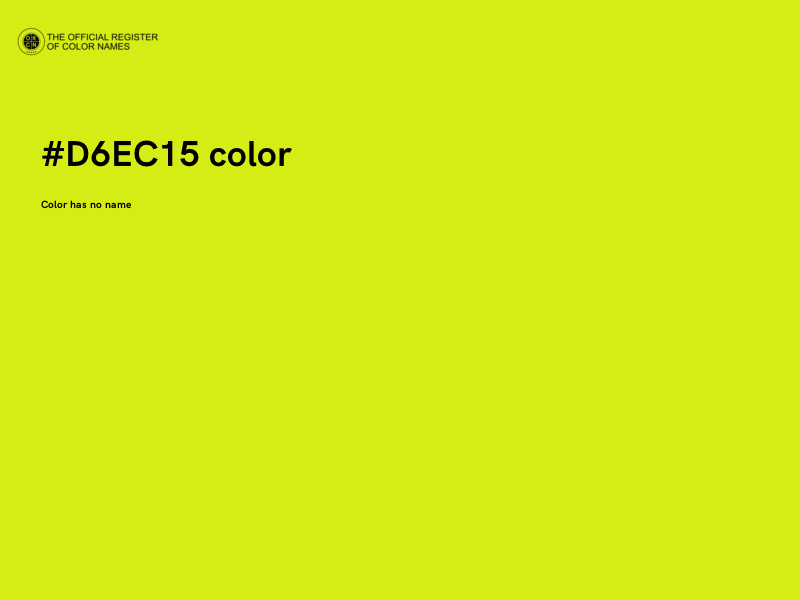 #D6EC15 color image