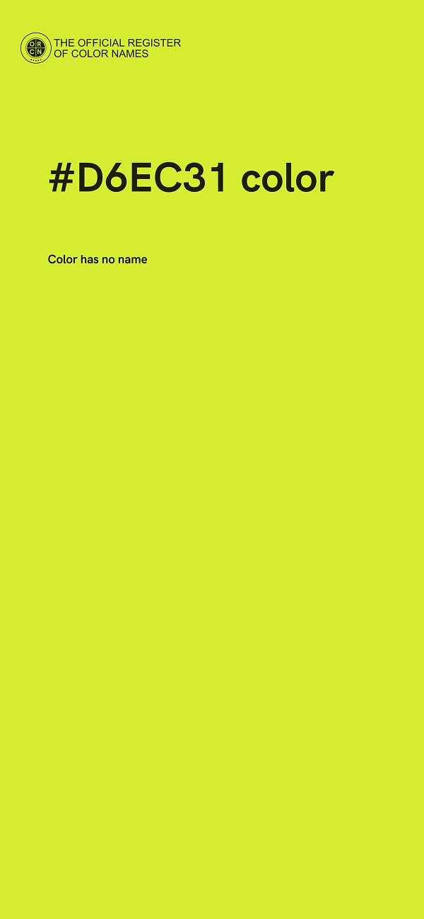 #D6EC31 color image