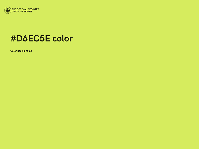 #D6EC5E color image