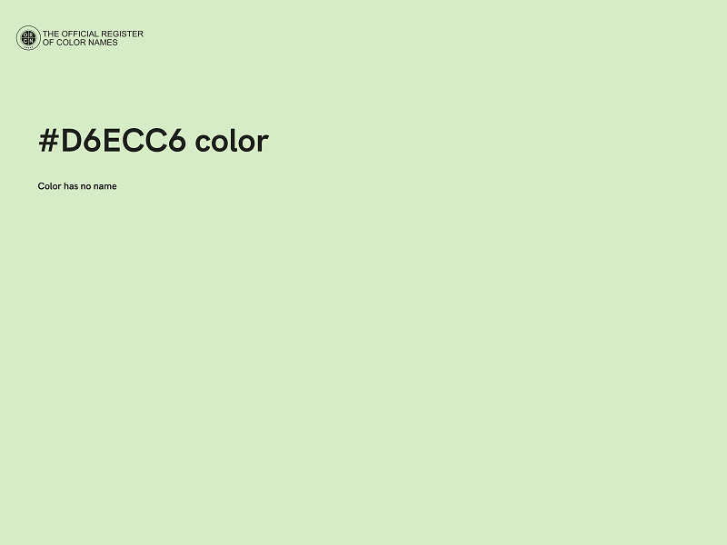 #D6ECC6 color image