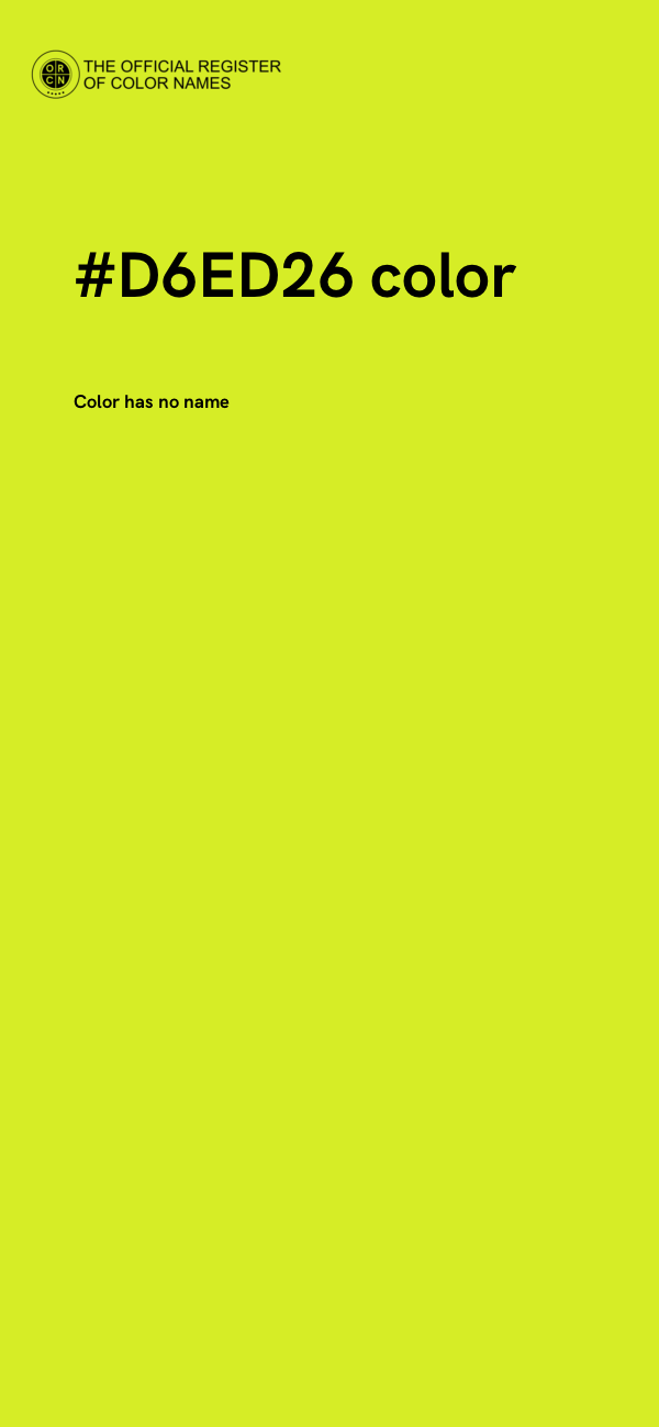 #D6ED26 color image