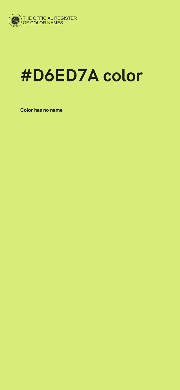 #D6ED7A color image