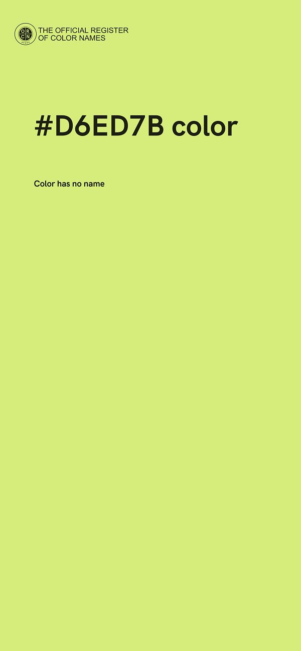 #D6ED7B color image